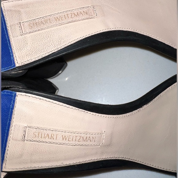 Stuart Weitzman 75 Less Nudist Black Suede Leather Heels Size 7 - Picture 7 of 12